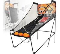 Juego de arcada de baloncesto - Equipo de tiro de aro electrónico doble para uso doméstico, divertido juego familiar para práctica de habilidades y entretenimiento