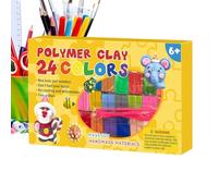 Juego de arcilla de modelado - con arcilla de horno reforzada de nailon, herramientas de escultura, manualidades, regalo, suave y elástico, polímero no adhesivo, horneado para horno, no tóxico, juego