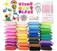 Juego de arcilla para modelar, 36 colores, arcilla ultraligera, arcilla moldeada con herramientas accesorios, plastilina mágica seca al aire para niños, arcilla polimérica educativa para niños