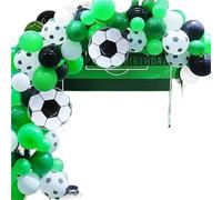 Juego de arco cadena globos deportivos fútbol, 115 piezas, verde, for niños, Baby Shower, juego pelota cumpleaños, decoración fiesta para Fiestas