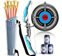 Juego de Arco y Flecha para Niños con Luces Led, Conjunto de Tiro con Arco con Flecha, Carcaj, Diana, Juegos de Disparo para Habilidades Motoras en Interiores y Exteriores para Niños y N Colour Box 2