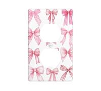 Juego de arcos rosados acuarela cubierta de interruptor de luz decorativa 1 banda placa de pared para cocina, cuarto de baño, tamaño 7 x 11,4 cm