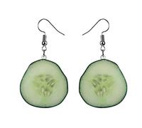 Juego de aretes brillantes con diseño de sandía extraña, divertidos aretes Kawaii, aretes divertidos para adolescentes, aretes de flores para mujeres, talla única, Acrílico, Sin piedra preciosa