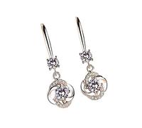 - Juego de aretes creativos de temperamento de cuatro largos con tachuelas para mujer, talla única, Metal, Sin piedra preciosa