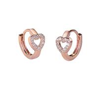 Juego de aretes de aro pequeños para mujer, chapados en oro, joyería de circonita cúbica de moda, aretes para el día de San Valentín, joyería para el día de la madre, aretes, One Size, Metal, Sin