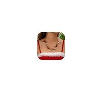 Juego de aretes de cascabel de Navidad, pulseras y collares, aretes colgantes de Navidad rojos y verdes, cadena de plata, collar con colgante de cascabel, pulseras, regalos de joyería de Navidad