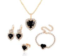 Juego de aretes de conejo de Pascua para mujer, plata de ley 925, colgante de cristal austriaco, aretes hipoalergénicos, juego de joyas de Pascua, talla única, Zinc, No es una piedra preciosa