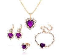 Juego de aretes de conejo de Pascua para mujer, plata de ley 925, colgante de cristal austriaco, aretes hipoalergénicos, juego de joyas de Pascua, talla única, Zinc, No es una piedra preciosa