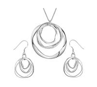 Juego de aretes de conejo de Pascua para mujer, plata de ley 925, colgante de cristal austriaco, aretes hipoalergénicos, juego de joyas de Pascua, talla única, Zinc, No es una piedra preciosa