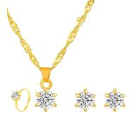 Juego de aretes de conejo de Pascua para mujer, plata de ley 925, colgante de cristal austriaco, aretes hipoalergénicos, juego de joyas de Pascua, talla única, Zinc, No es una piedra preciosa