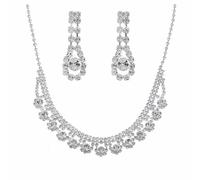 Juego de aretes de conejo de Pascua para mujer, plata de ley 925, colgante de cristal austriaco, aretes hipoalergénicos, juego de joyas de Pascua, talla única, Cobre, No es una piedra preciosa