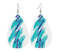 Juego de aretes de lágrima con diseño de copa de los años 90, aretes de cuero de moda para mujer, regalo de joyería de fiesta de cumpleaños