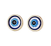 Juego de aretes de tuerca para mal de ojo, aretes de amuleto de ojos azules, cábala para protección, aretes de ojo de para mujer, Silicona