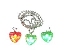 Juego de aretes y collar LED recargables por USB, iluminados a la moda para clubes, regalos para fiestas de discoteca, accesorios de baile, Como se describe
