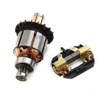 Juego de armadura de motor de 18 V y soporte de cepillo de carbono para DCH243 DCH253 para taladro martillo SDS compatible con DCD931 DCD945 DCF835 kit de 2 piezas