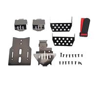 Juego de armaduras de chasis RC, armadura de chasis negra de acero inoxidable, Protector de eje, placa deslizante para