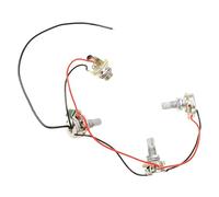 Juego de arnés de cableado precableado con 2 potenciómetros de volumen y 1 tono de cobre, 500 K, for piezas de guitarra JB