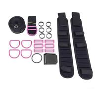 Juego de arnés de placa trasera BCD para buceo con correas de nailon ajustables y almohadilla de hombro de neopreno diseñada para un ajuste cómodo y seguro (rosa)