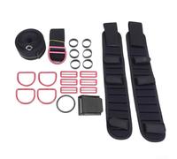 Juego de arnés de placa trasera de buceo con almohadilla de hombro de neopreno y correas ajustables para una fijación segura de accesorios para plano trasero BCD, bajo el agua (rojo)