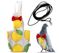 Juego de arnés para pañales y correa para pájaros, pañales para palomas y correa, arneses para palomas, pañales para pájaros, cacatúa, loro, periquito, arnés y correas de guacamayo, pantalones de