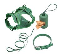 Juego de arnés para perros medianos - Arnés para perros pequeños - Arnés para mascotas, collar y correa en el juego, juego de correa "Step in No Pull"Arnés para mascotas para y cachorros con presa de