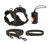 Juego de arnés para perros medianos para perros pequeños, arnés para mascotas, collar y correa en el set - Juego de correa «Step in No Pull» arnés para mascotas para perros y cachorros con presa de