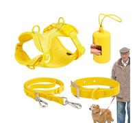 Juego de arnés para perros medianos para perros pequeños, arnés para mascotas, collar y correa en el set - Juego de correa «Step in No Pull» para mascotas y cachorros con presa