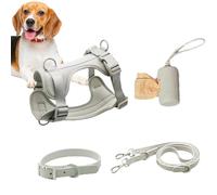 Juego de arnés para Perros pequeños, arnés de Collar para Perro, Chaleco con Correa, Collar de Seguridad, Ajustable con Soporte para de excrementos