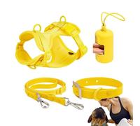 Juego de arnés para perros pequeños, juego de arnés para perros medianos, arnés para mascotas, collar y correa en el set - Juego de correa «Step in No Pull» para mascotas y cachorros con presa de