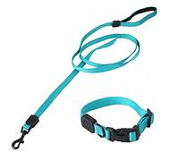 Juego de arnés y Correa de Nylon Ajustables para pasear Perros, Collar de tracción Suave para el Pecho y la Espalda con Mango de Espuma, Correa de Plomo Duradera y Resistente al (S)