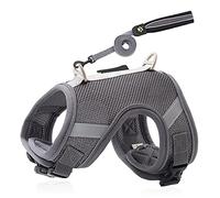 Juego de arnés y correa ligero para perro, chaleco reflectante con asa para perros medianos y pequeños, gatos, conejos
