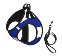 Juego de arnés y correa para perro con estampado de bandera cubana, chaleco reflectante ajustable para cachorros pequeños, medianos y grandes y gatos