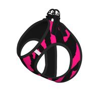 Juego de arnés y correa para perro con estampado de cebra, tigre, leopardo, rosa, transpirable, ajustable, a prueba de escapes, para gatos y perros