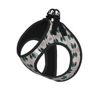 Juego de arnés y correa para perro con estampado de plumas de pavo real, arnés reflectante ajustable para perros pequeños y gatos