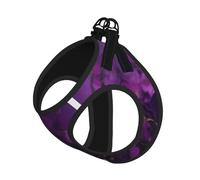 Juego de arnés y correa para perro, con textura de mármol morado oscuro, arnés reflectante ajustable para perros pequeños y gatos