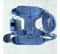 Juego de arnés y Correa para Perro, Correa Impermeable fácil de Limpiar, Chaleco Ajustable para Perro, arnés con Soporte para Bolsa para popó de Perro pequeño, yo