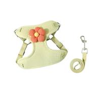 Juego de arnés y correa para perro, sin tirones, a prueba de escapes, con acolchado de malla suave y transpirable, ajuste cómodo ajustable para perros pequeños, cachorros y gatos, tiras reflectantes