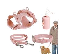 Juego de arneses para perros pequeños, arnés sin tirar para perros | medianos | Juego de correa "Step in No Pull" arnés para mascotas para y cachorros con soporte para bolsas de caca