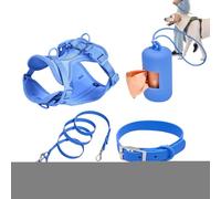 Juego de arneses para perros pequeños, juego de arnés para perros medianos | Juego de correas para collar de perro | Arnés para perros sin tirón con hebillas ajustables para cachorros con soporte para