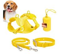 Juego De Arneses para Perros Tamaño Mediano, Pequeño Correas Y Arnés Collar Perro Cables con Pequeños, Sin Tirones, Hebillas Ajustables