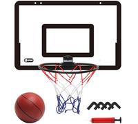Juego de aro de baloncesto para puerta para niños, tablero de pelota de canasta de PVC colgante, aro de canasta para puerta con una pelota, bomba y 4 ganchos para niños sobre el baloncesto interior