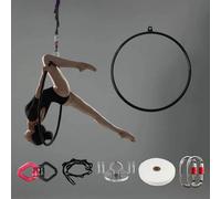 Juego de aros aéreos para yoga y fitness, equipo de hierro Lyra para estudios de baile y entrenamientos en casa
