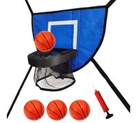 Juego de aros de baloncesto - de de trampolín, kit de red dunk slam duradero | Diseño corto de tablero ajustable, juguete deportivo al aire libre seguro, accesorio de juego