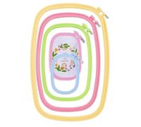 Juego de aros de costura DIY - 5 piezas de suministros artesanales hechos a mano, círculos para bordado de tornillo ajustable, marcos de costura duraderos | Juego de bordado a granel para