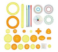 Juego de arte de dibujo en espiral | 27 piezas equipo geométrico regla plantilla juguete | regla de dibujo artístico en espiral