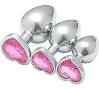 Juego De Arte De Metal De 3 Piezas, Recipientes Rosas En Forma De Corazon, Juguetes De Yoga, Regalos Para Hombres Y Mujeres