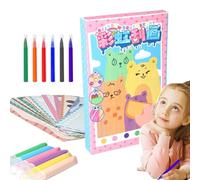 Juego de Arte de Papel Rascado para - Suministros de Arte para Edad De 6 A 8 Años, Libro de Rascado en - De 35 Piezas | Cuaderno De Rascar Para Viajes,