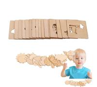 Juego de arte de plantillas para niños, plantillas de pintura para niños - Plantillas artesanales de madera para habilidades prácticas,Juego de marcadores de colores de borde vacío reutilizable