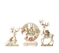 Juego de arte minimalista moderno hecho a mano de tres piezas, regalo de inauguración de la casa de alta gama, adecuado for decoraciones de sala de estar, entrada, TV y vitrina.(White1)