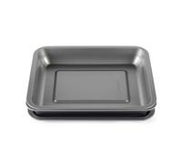 Juego de asadera y bandejas para hornear de 3 piezas Progress - Bandejas para horno de 31 cm, Recubrimiento antiadherente, Fabricado en el Reino Unido, Acero al carbono ligero, Garantía de 5 años,